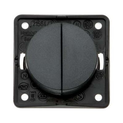 Doppio Interruttore Unipolare Nero 703734