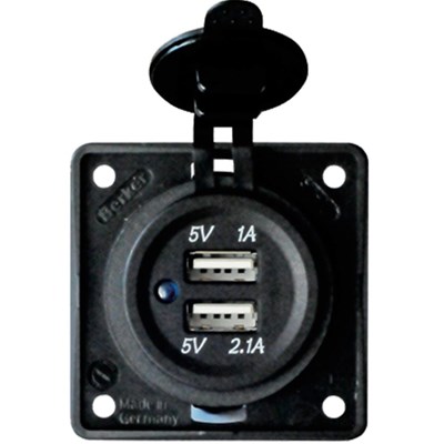 Presa Doppia USB 1A+2,1A Grigio Antracite CBE - 275652