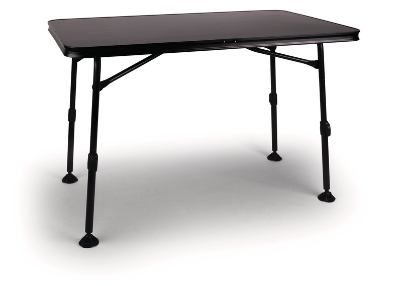 Tavolo da campeggio CALAIS, 115x70x55x55-74cm, nero-antracite 