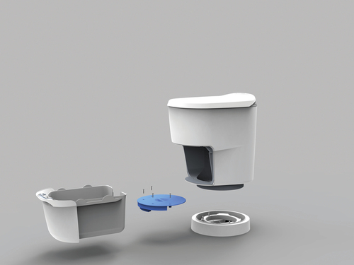 Clesana C1 - WC senz acqua con base rotonda
